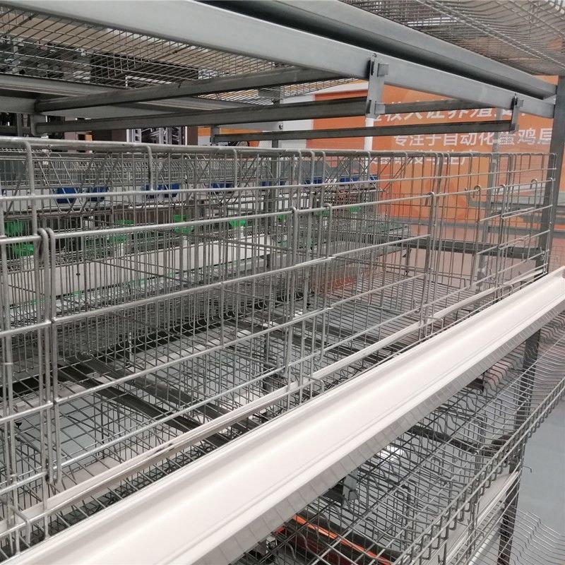 層の養鶏場装置Uは卵の農場を置くためのフレーム3層電池の鶏のおりシステムを形づける