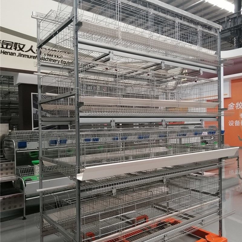 層の養鶏場装置Uは卵の農場を置くためのフレーム3層電池の鶏のおりシステムを形づける